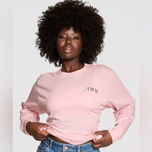 PINK VICTORIAS SECRET CAMPUS COTTON TEE